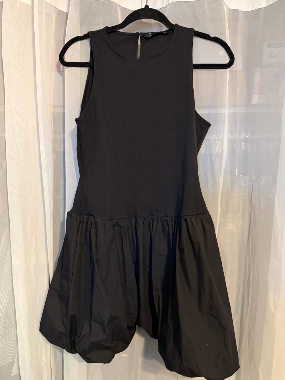 Mango SHORT PUFFED HEM DRESS